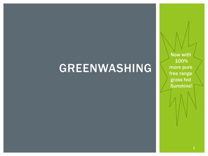 greenwashing