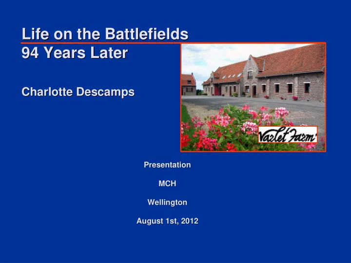 life on on the the battlefields battlefields life 94