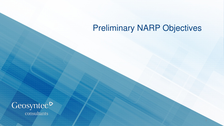 preliminary narp objectives