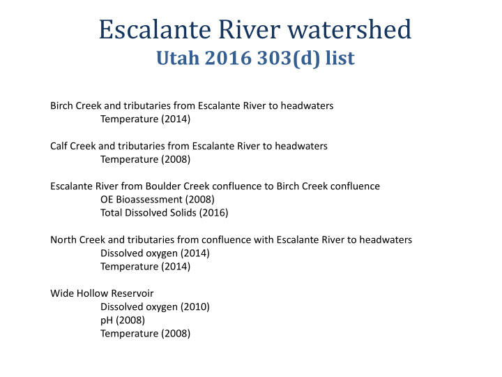 escalante river watershed