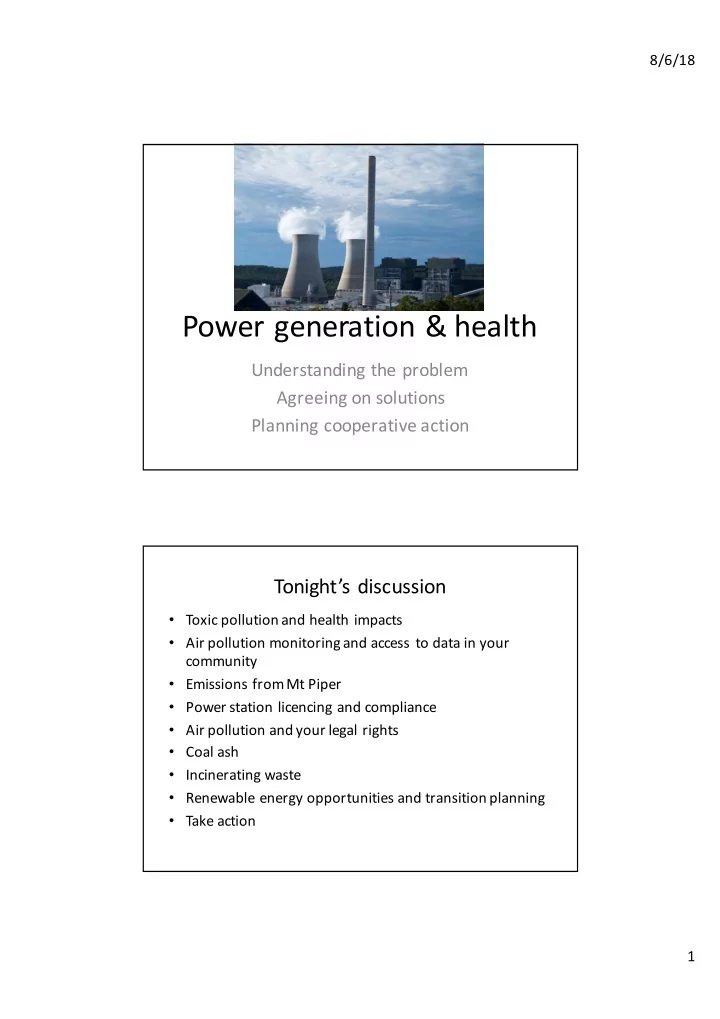 power generation health