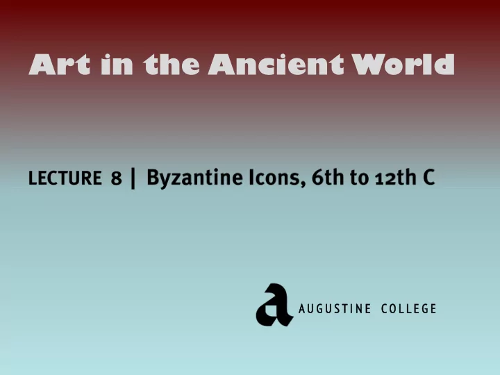 art in the ancient world
