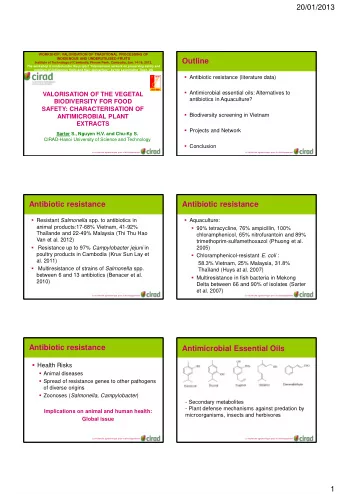 Outline  Institute of Technology of Cambodia, Phnom Penh, Cambodia, Jan. 14-16, 2013.  The workshop