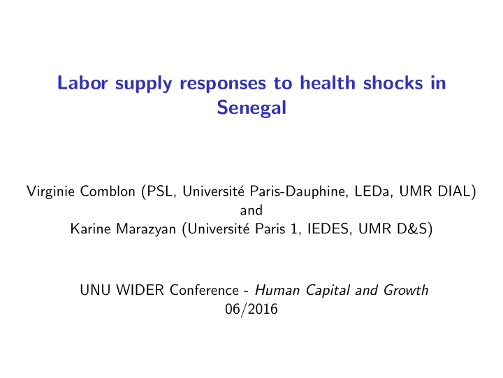 labor supply responses to health shocks in senegal