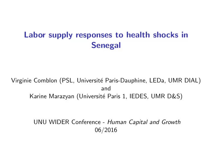 labor supply responses to health shocks in senegal
