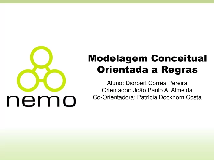 modelagem conceitual orientada a regras