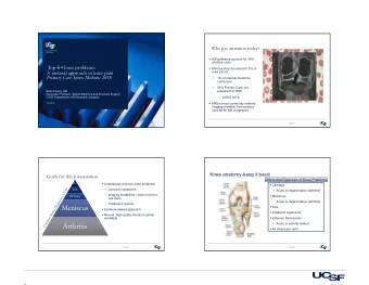 Meniscus  Meniscus  ACL  Evidence-based approach  Collateral Ligaments  Recent  high