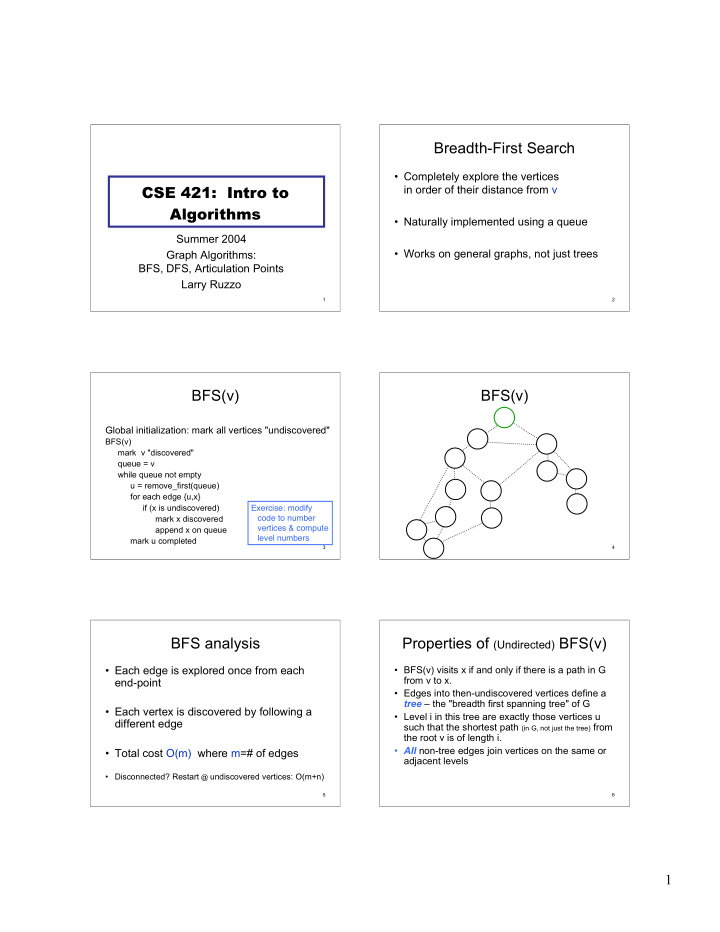 breadth first search