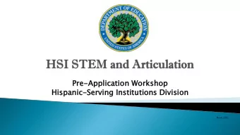 March 2016  Welcome and Introductions  Program Purpose  Fiscal Year 2016 Grant Competition