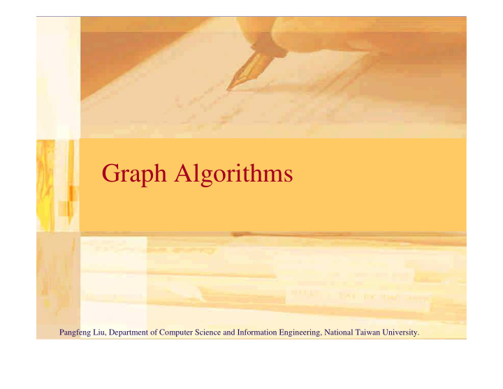 graph algorithms