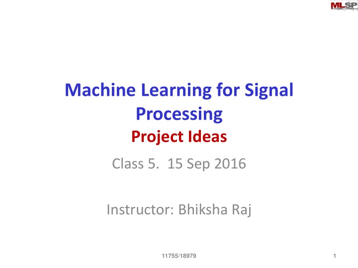 machine learning for signal