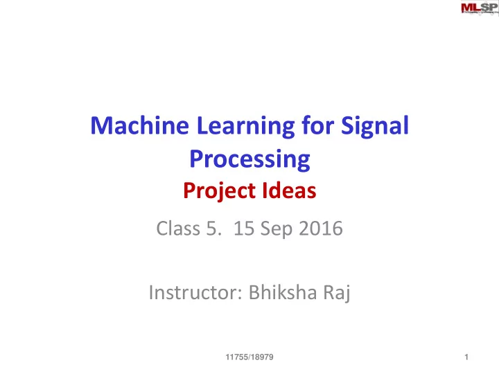 machine learning for signal