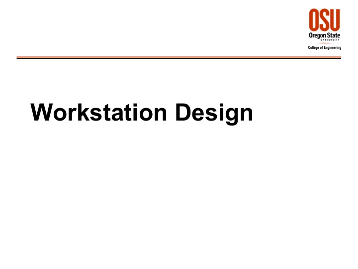 workstation design workstation components