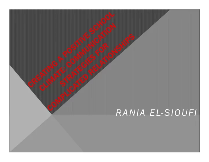 rania el sioufi agenda