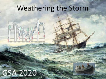 GSA 2020  What We Did During The Last  Seven Downturns in The Oil  Markets  Mike Carroll  Dr. John