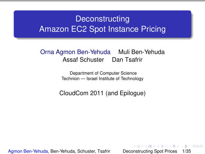 deconstructing amazon ec2 spot instance pricing