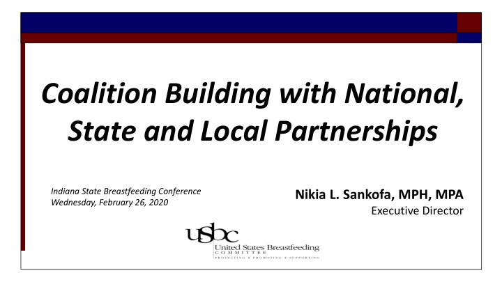 coalition building with national state and local