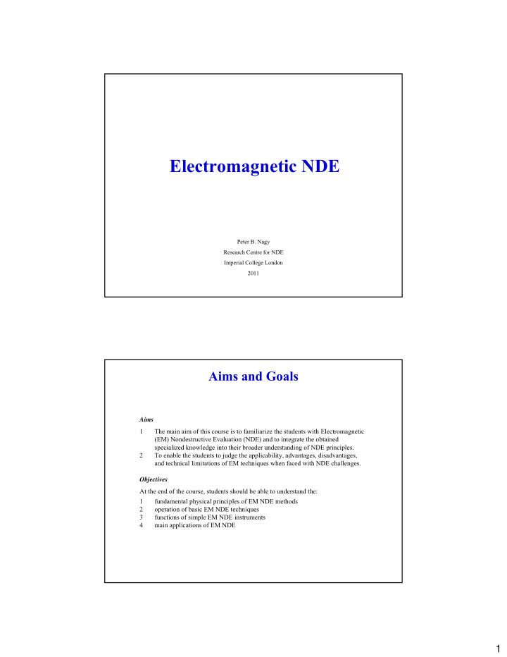 electromagnetic nde