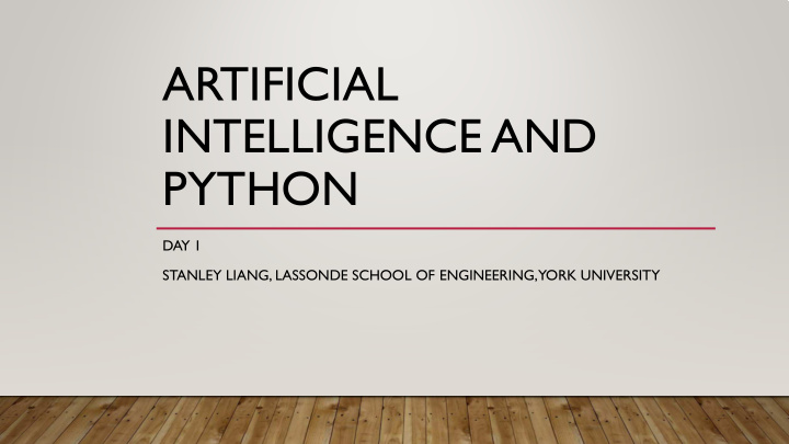 artificial intelligence and python