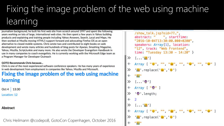 fixing the image problem of the web using machine learning