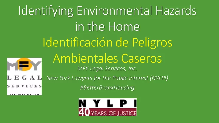 in the home identificaci n de peligros