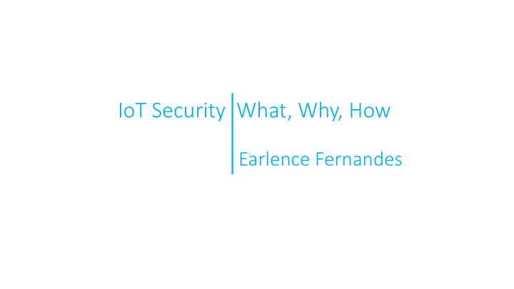 iot security what why how