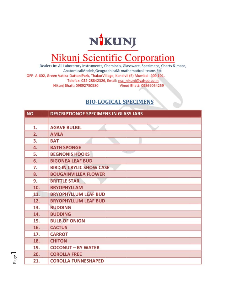nik kunj s scien tific c corpo oratio on