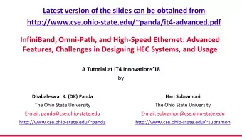 Latest version of the slides can be obtained from