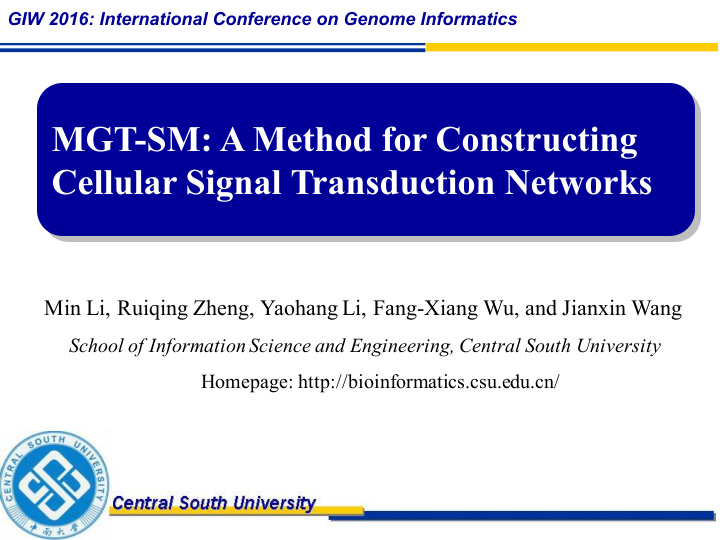 mgt sm a method for constructing cellular signal