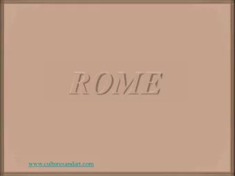ROME  www.culturesandart.com  Memories of the eternal city...  Roman Forum  located between the