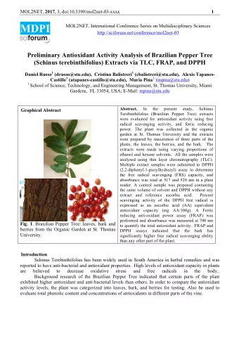 MOL2NET, 2017 , 3, doi:10.3390/mol2net-03-xxxx  2  Materials and Methods  Extractions of Samples