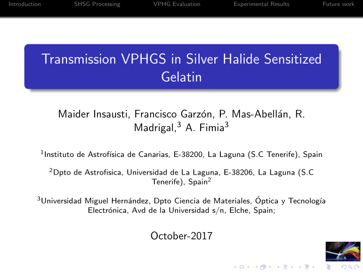 transmission vphgs in silver halide sensitized gelatin