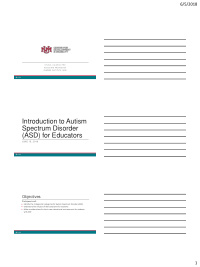 introduction to autism spectrum disorder asd for educators