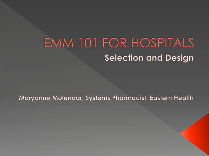 hospital formulary