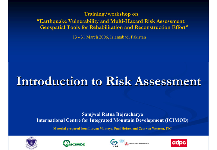 introduction to risk assessment introduction to risk