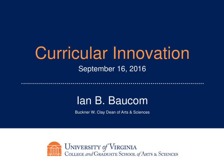 curricular innovation