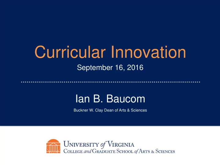 curricular innovation