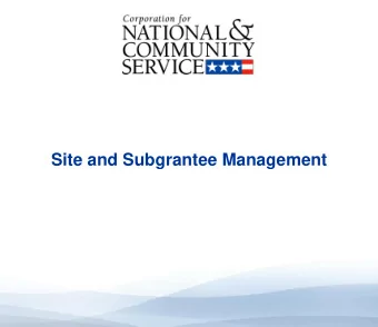Site and Subgrantee Management  High Quality Performance Measures  Overview of the e-Course Series
