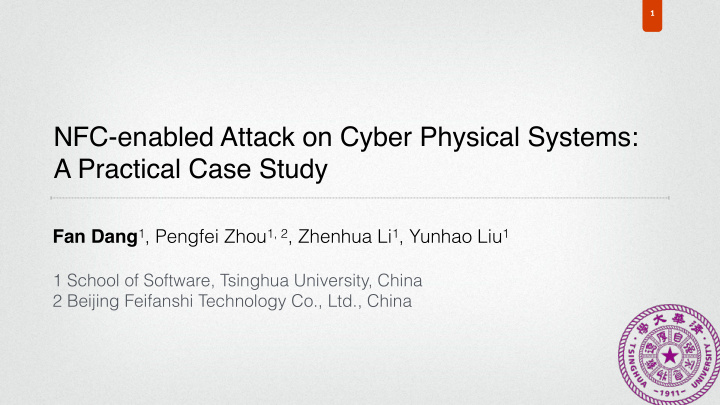 nfc enabled attack on cyber physical systems a practical