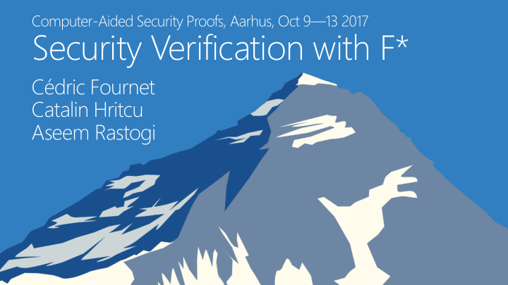 security verification with f