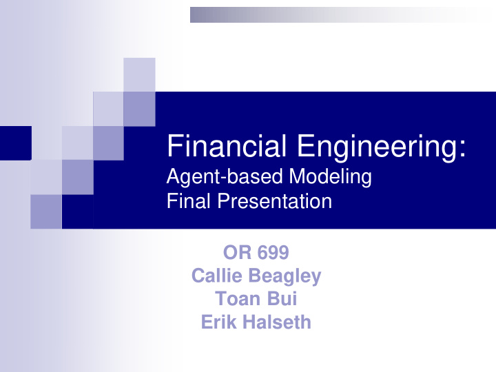 financial engineering