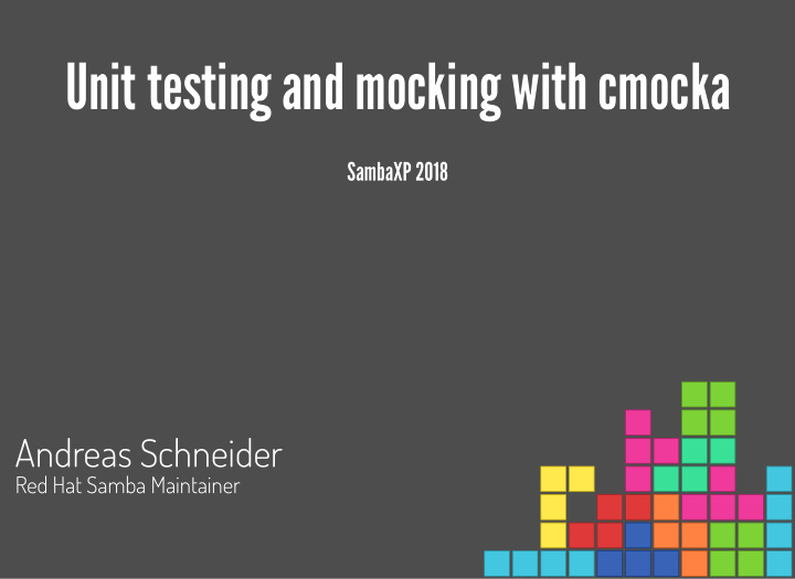 unit testing and mocking with cmocka unit testing and