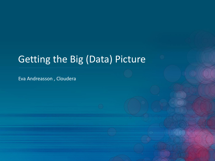 getting the big data picture