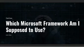 Supposed to Use?  KCDC 2018  TITANIUM SPONSORS  Platinum Sponsors  Gold Sponsors  WiFi  SSID: