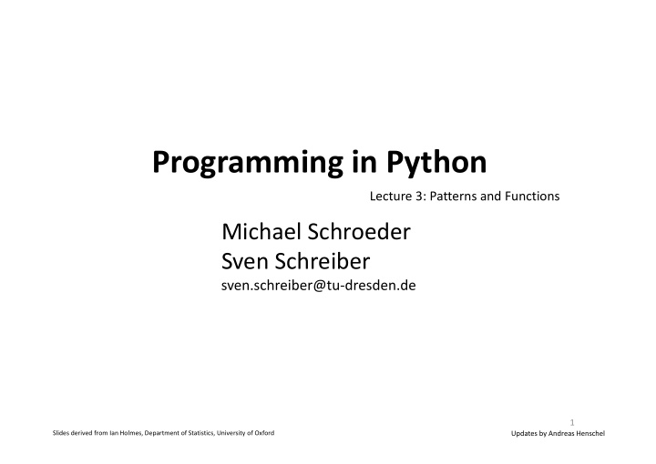 programming in python