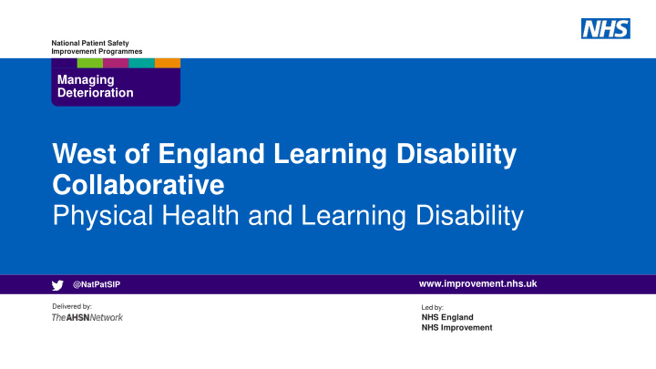 west of england learning disability