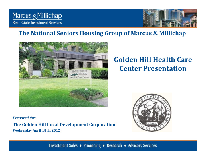 golden hill health care center presentation