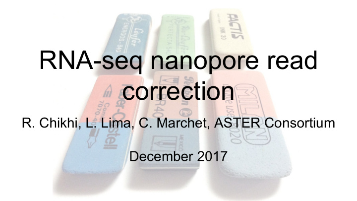 rna seq nanopore read correction