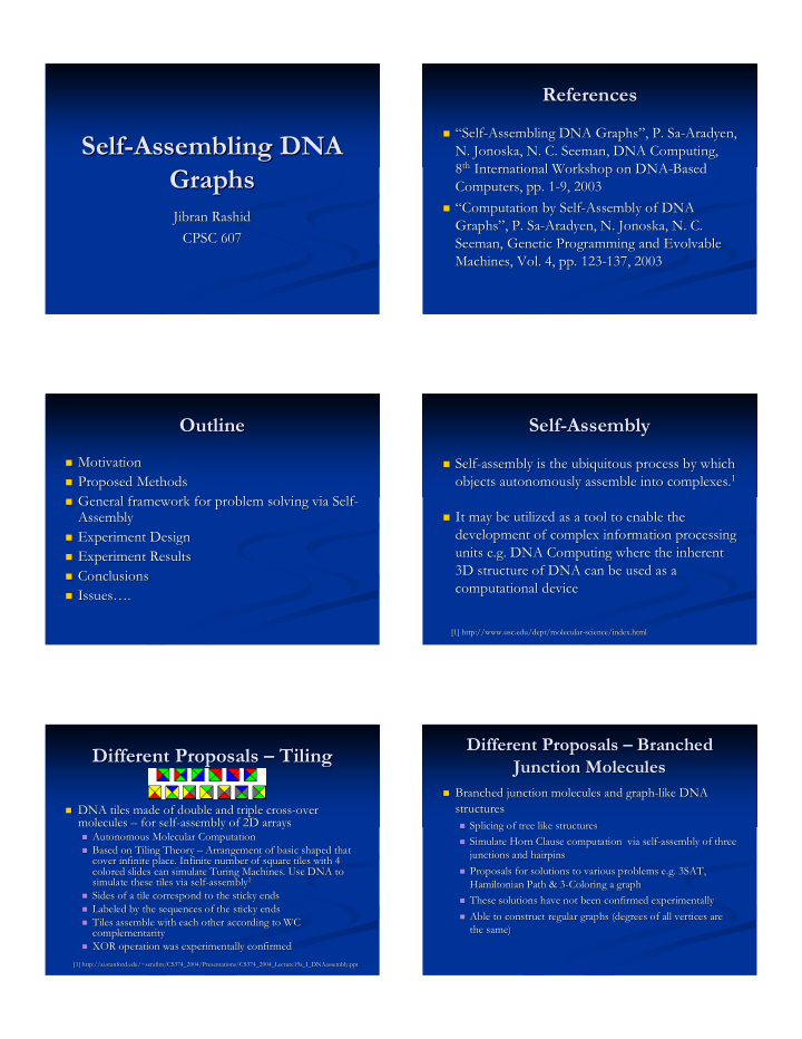 self assembling dna self assembling dna