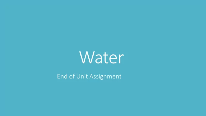 water
